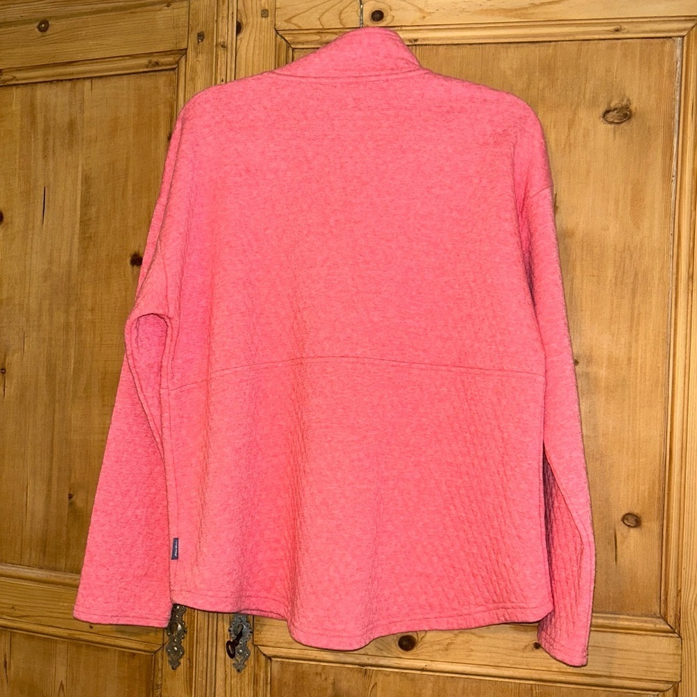 Eddie Bauer Women’s Coral Pink Quarter-Zip Pullover Size Large - Picture 2 of 6